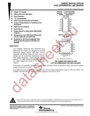 SN75183N datasheet  